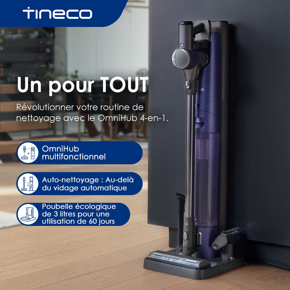 Tineco Pure One Station Pet Aspirateur Balai sans Fil avec Auto-Nettoyage, Brosse ZeroTangle pour Les Poils d’Animaux, Nettoyage des sols durs, Tapis, Carrelage, Toilettage des Animaux, Léger