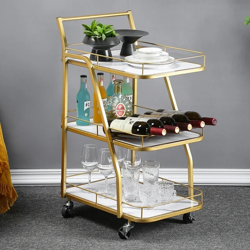 미용실 트롤리 화장품 와인 손톱 미용사 카트 알루미늄 보조 Carro Ruedas 바퀴 원형 미용 가구