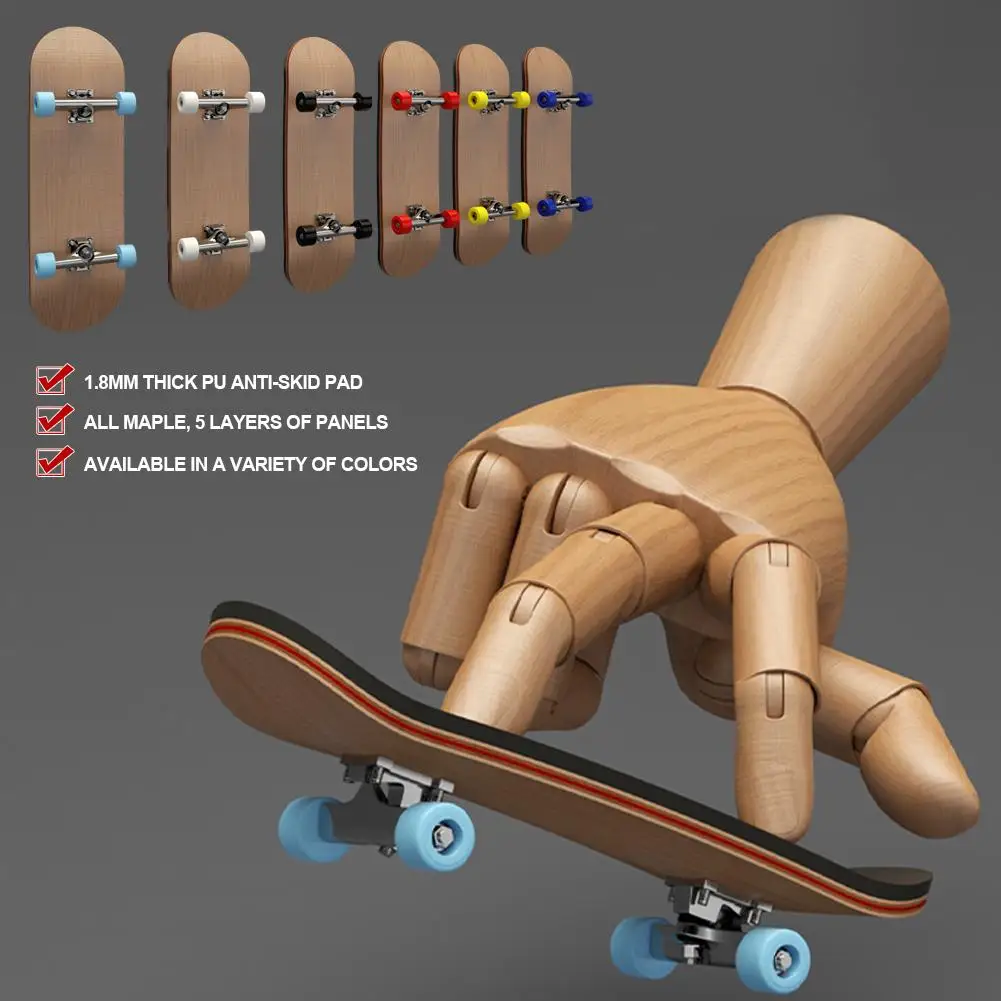 Dedo skate de madeira brinquedo profissional stents dedos skate conjunto novidade crianças presente natal