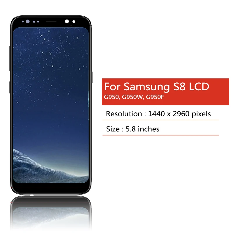 New TFT S8 Screen For Samsung  S8 G950F G950FD G9500 G950U Lcd Display with Frame Touch Screen Digitizer Replacement