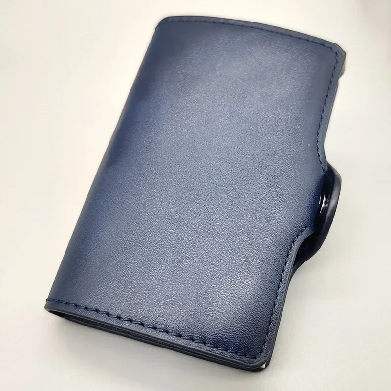 ID Bank ผู้ถือบัตรเครดิตพร้อม Hasp กระเป๋าสตางค์ผู้ชาย Anti RFID Blocking กล่องอลูมิเนียมกระเป๋าสตางค์คลิปเงิน Designer ผู้ถือบัตร