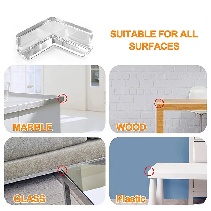 Protector de silicona de seguridad para niños y bebés, cubierta protectora de borde de esquina de la Mesa, protectores de bordes anticolisión, 4 Uds./10 Uds.