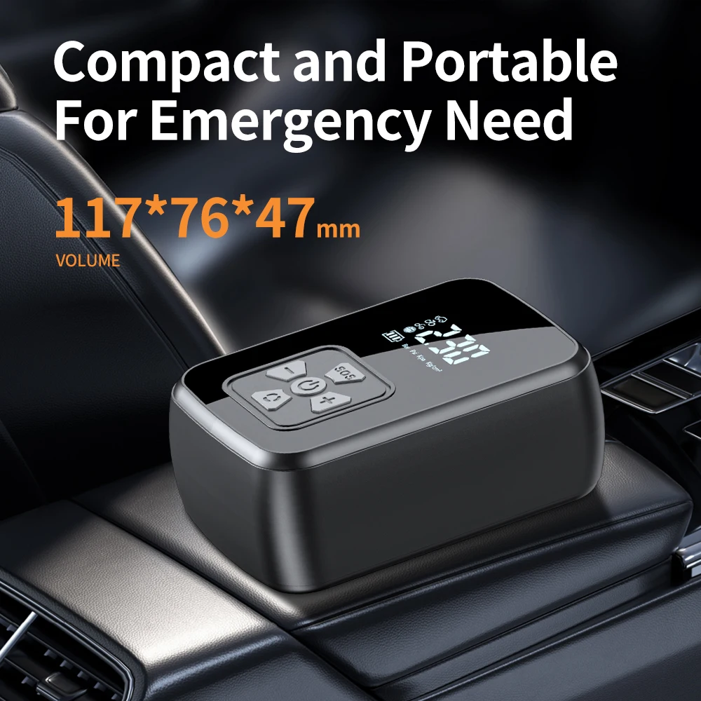 Bomba de aire portátil para coche, inflador de neumáticos eléctrico, pantalla Digital inteligente, inflador de neumáticos para coche, motocicleta, compresor de aire para bicicleta