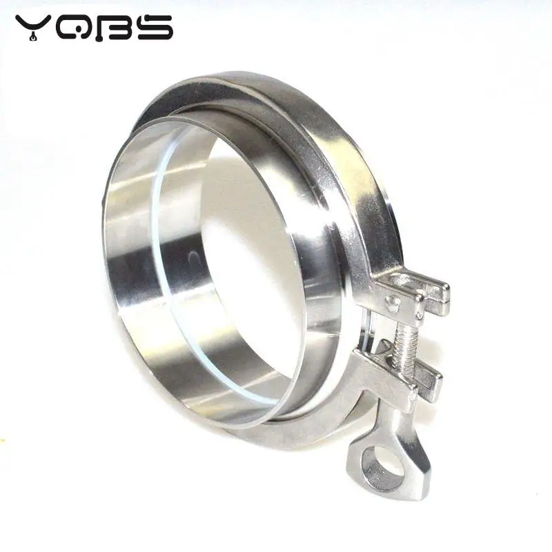 Yqbs triclamp ss flange sanitária tubo de solda virola tri braçadeira ptfe ou junta de silicone aço inoxidável sus ss 304