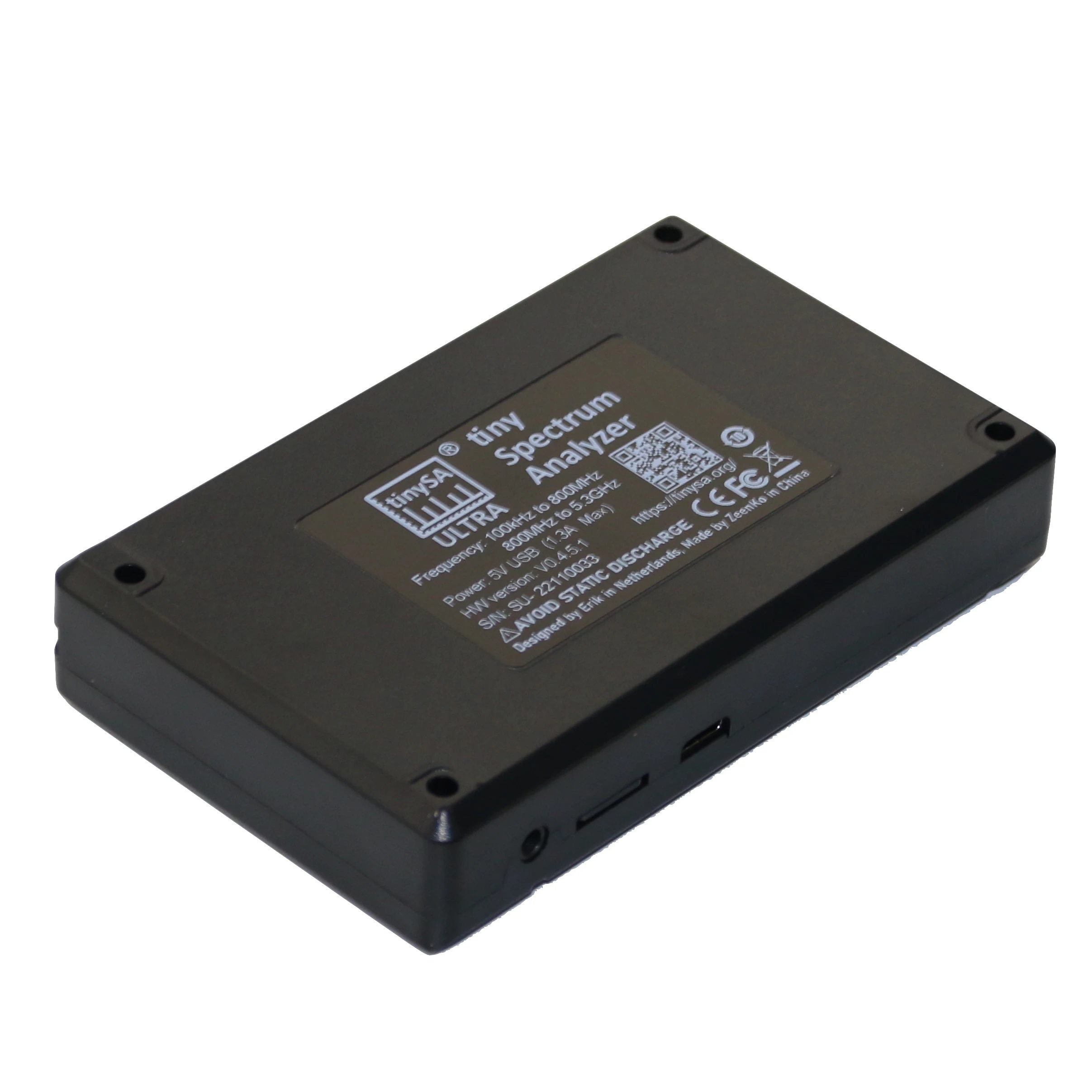 オリジナル tinySA ULTRA 100KHZ-5.3GHZ 4 インチディスプレイハンドヘルド小型スペクトラムアナライザ RF ジェネレータ、バッテリー付き