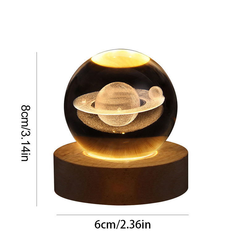 Luce notturna a LED Milky Way Galaxy sistema solare sfera di cristallo lampada da notte per bambini camera da letto luce ambientale regalo creativo luce notturna