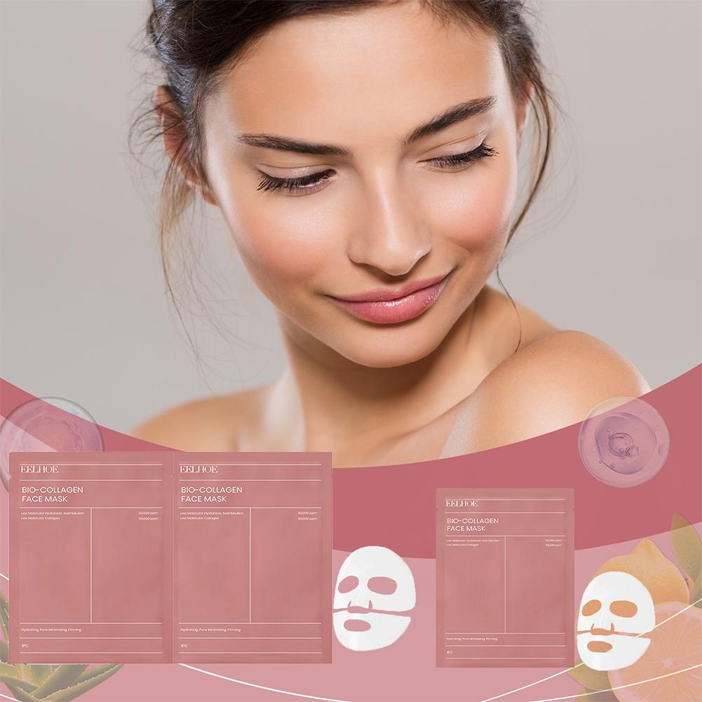 5/10pcs Collagen Face Mask Moisturizing Refreshing Brightening Nourish Deep Hydration Moisturizer Feels light Collagen Skin Care