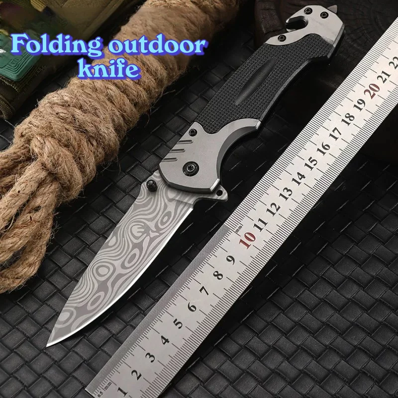 Coltello tascabile pieghevole multifunzionale affilato e conveniente, adatto per sopravvivenza nella natura selvaggia, campeggio, pesca, caccia