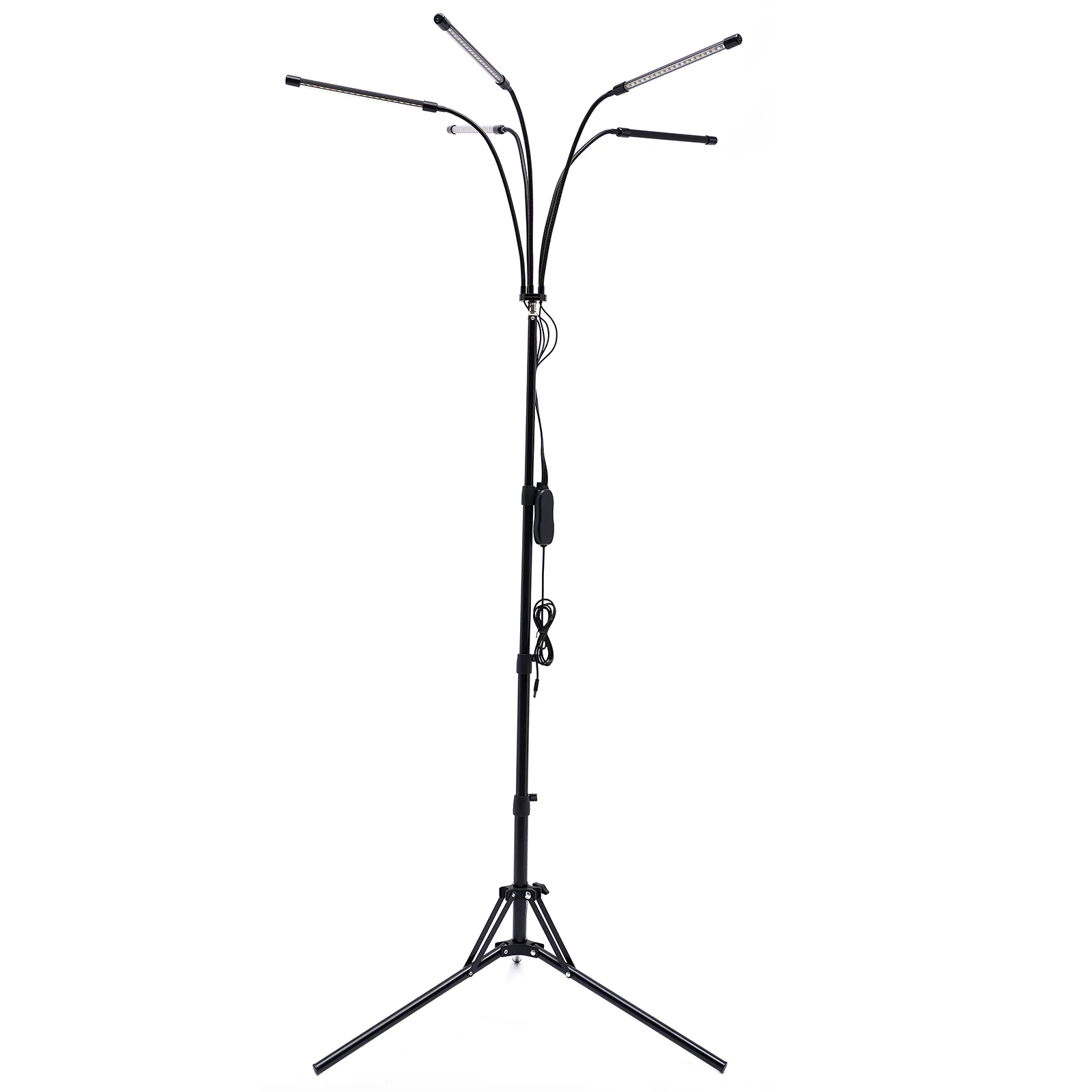 100-240V Tripod With Five-head LED Lamp Set Adapter Clip & Remote Control Effective Supplemental Lighting Fully Featured