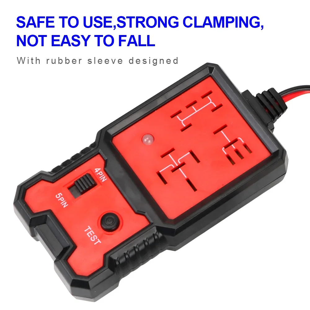 รถรีเลย์เครื่องทดสอบเครื่องทดสอบแรงดันไฟฟ้า Universal 12V รถแบตเตอรี่ Checker ยานยนต์อิเล็กทรอนิกส์เครื่องทดสอบรีเลย์ไฟ LED