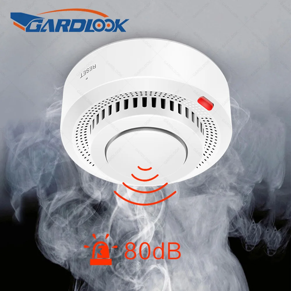 Tuya บ้านเครื่องตรวจจับควัน WiFi Fire Protection Security Sound ALARM SENSOR ไร้สายแบตเตอรี่ดําเนินการ Smart Life APP PUSH Alert