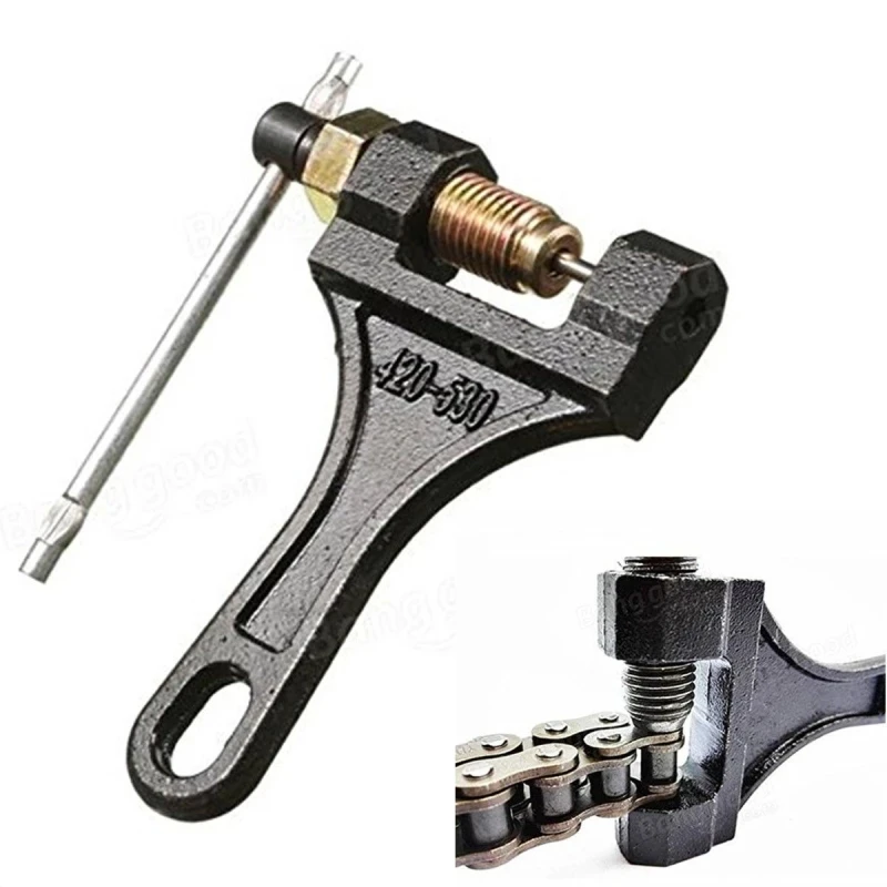 Disjuntor de corrente de motocicleta, separador de remoção de elo de corrente, disjuntor de corrente de motor, ferramenta de rebitagem 420-530, ferramenta de reparo de peças de motocicleta