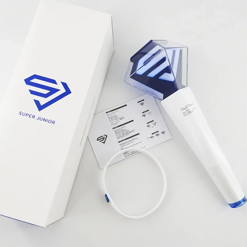 KPOP Super Junior Lightstick Ver.2 mit Bluetooth Glow Hand Light Konzert Cheer Superjunior Light Stick Lampe Fans Collection Spielzeug