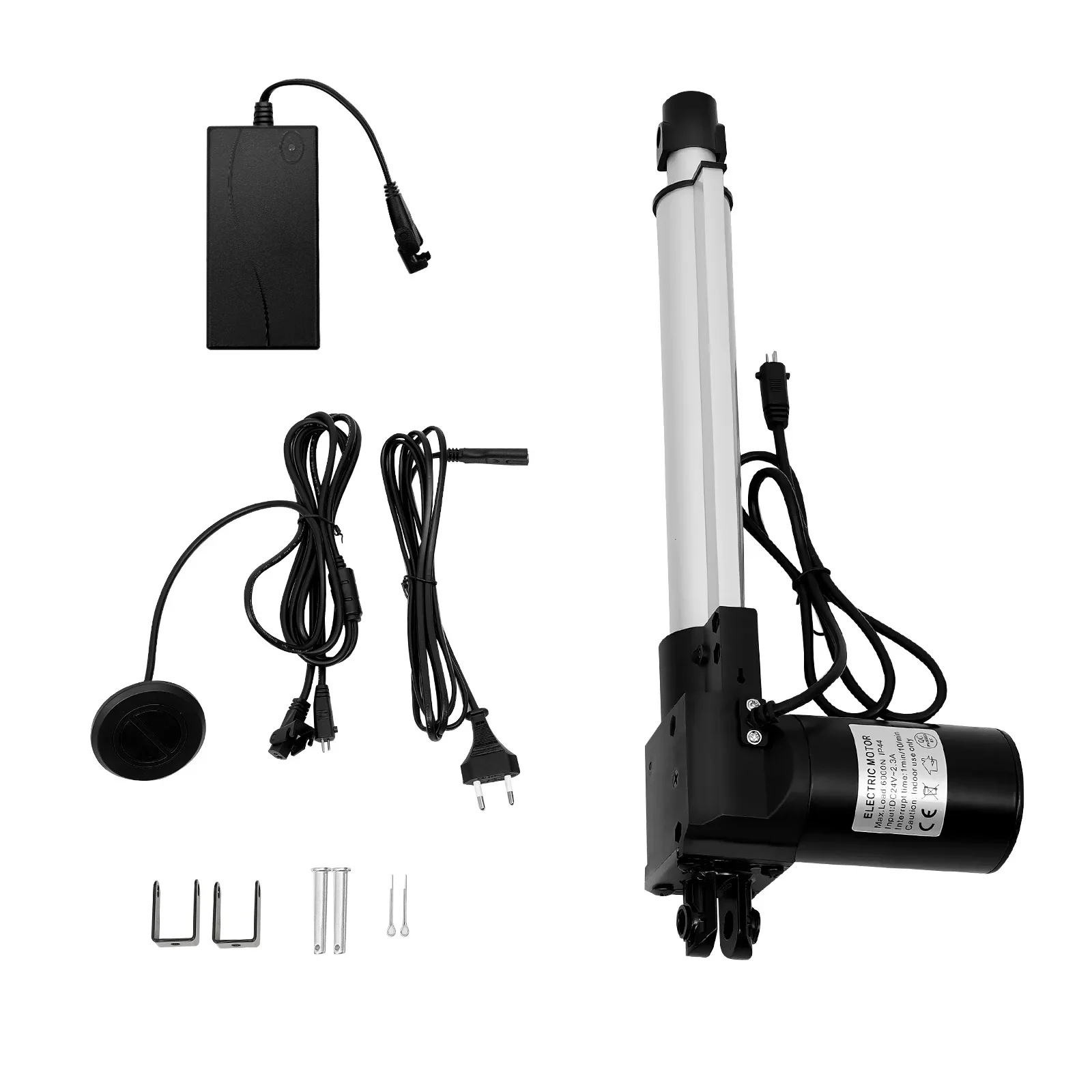 Actionneur Linéaire Durable avec Capacité de Charge 6000N, Moteur 24V, Course de 9 Pouces pour Appareils Compacts