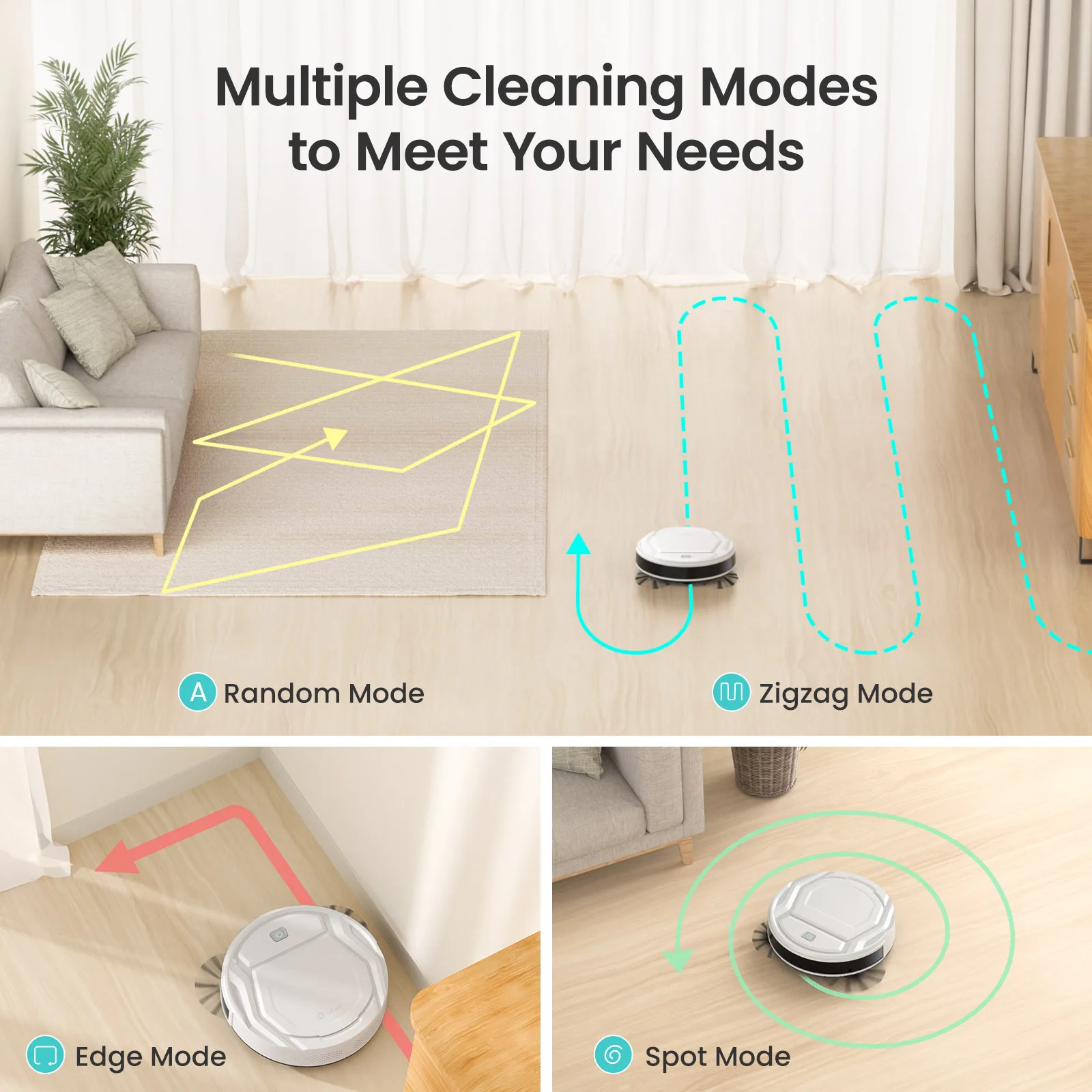 Lefant M210 Robot Vacuum Cleaner,120 Mins Runtime, Automatic Self-Charging,Wi-Fi/App/Alexa Control,smart Home appliance