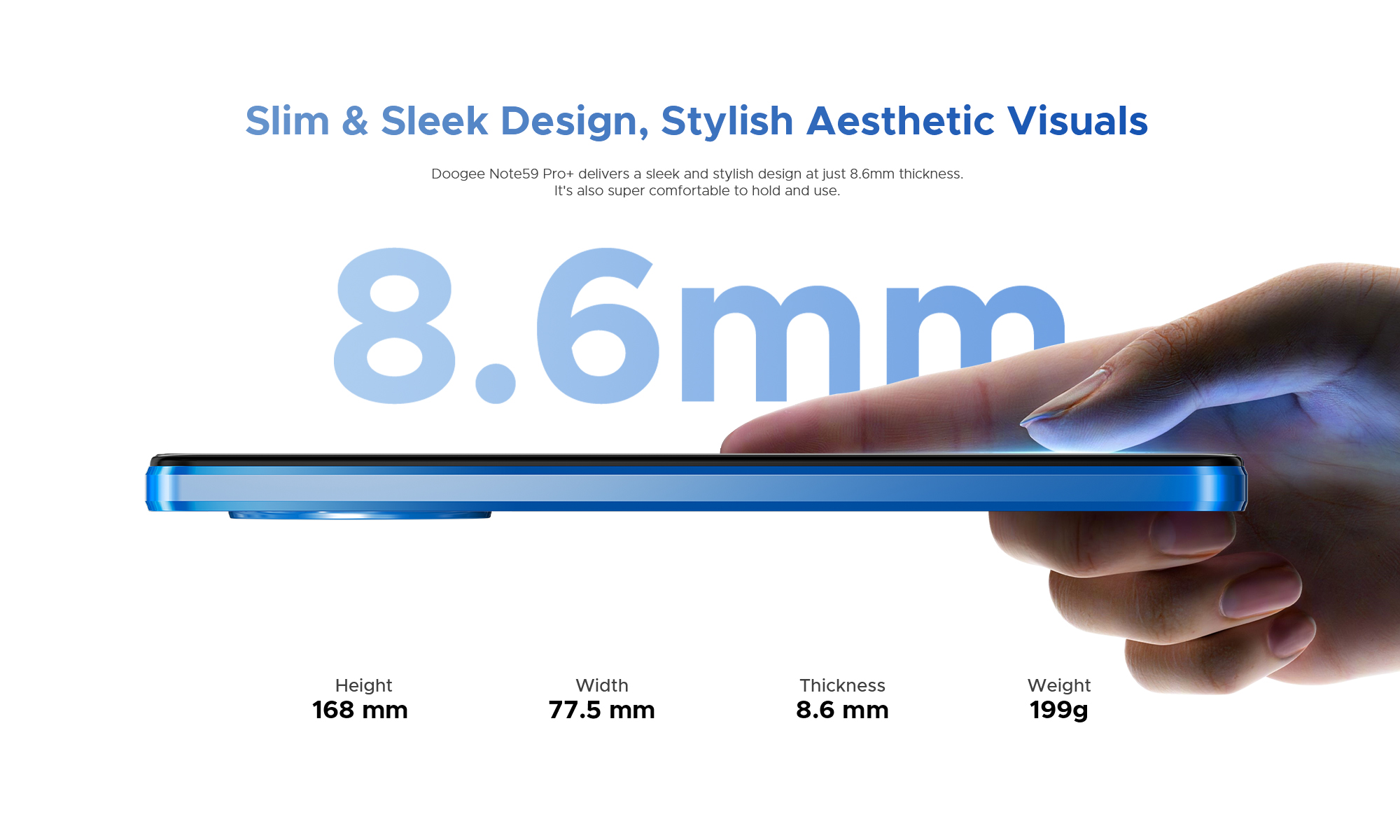 DOOGEE NOTE 59 PRO+ 5G Smartphone 6.75” 120Hz Screen 6250mAh Battery 12+512GB  50MP AI Camera 8.6mm Ultra-thin Android 15 Phone