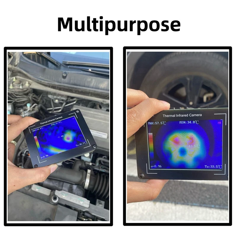 ABMR-OVMLX alat pencitraan termal berkinerja tinggi dengan Sensor MLX90640 canggih, kamera cahaya tampak OV2640, Mode fusi, 3.5 inci