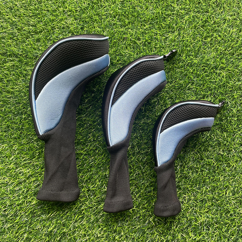 Capa de madeira para taco de golfe, capa de madeira para eixo de taco de golfe, capa protetora para cabeça de taco de golfe, tecido composto respirável.