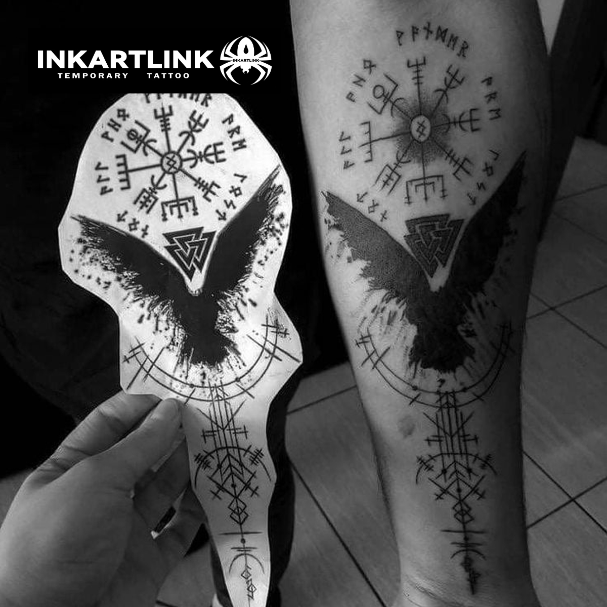 Tatuagem temporária com símbolo malvado, dura até 15 dias, nova tecnologia, adesivo semipermanente mágico à prova d'água.