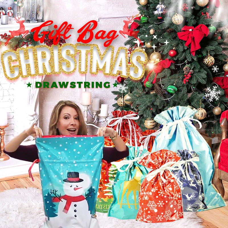 15 Uds Navidad regalo con cordón Feliz Navidad Santa Claus bolsa de regalo tamaño grande galletas dulces caja misteriosa bolsa de embalaje