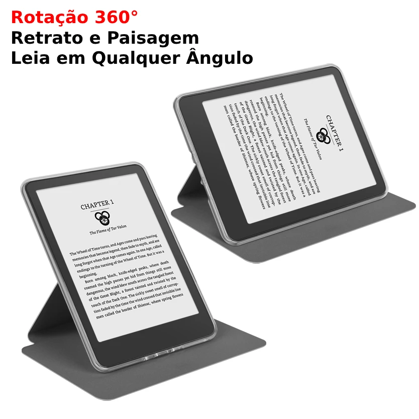 Para Kindle Paperwhite 12a geração Case Colorsoft Signature Edition 7" 2024 360 °   Suporte magnético removível 2 em 1 com rotação SA568B