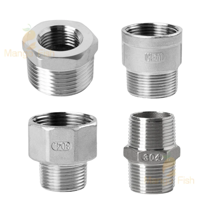 Сантехническое соединение 1/8 "1/4" 1/2 "SS304 фитинг из нержавеющей стали с наружной и внутренней резьбой, равный редуктор, британский адаптер для водопроводной трубы