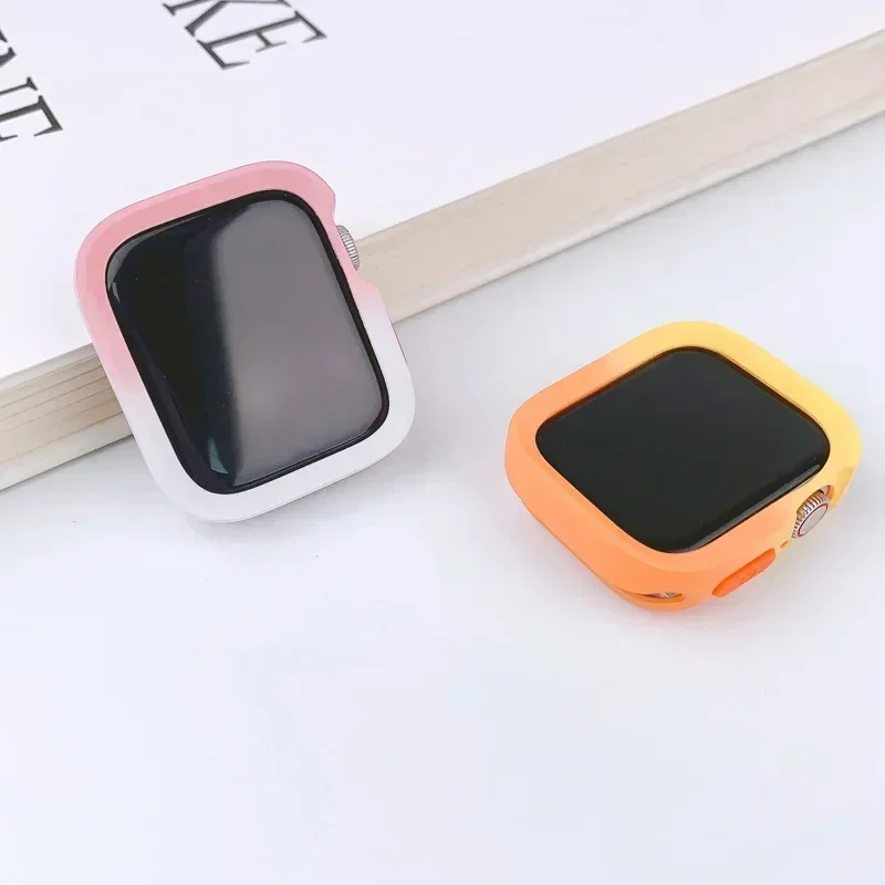 Screen Protector For Apple Watch Case 45MM 41MM 44MM 40MM TPU bumper Cover 42MM 38MM accessories iwatch series 8 7 SE 6 5 4 3