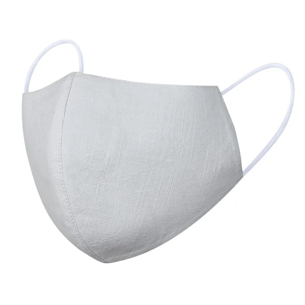 Mascarilla facial de algodón lavable y reutilizable para exteriores, máscara protectora con estampado de terciopelo, Color sólido, cómoda, aislamiento Personal