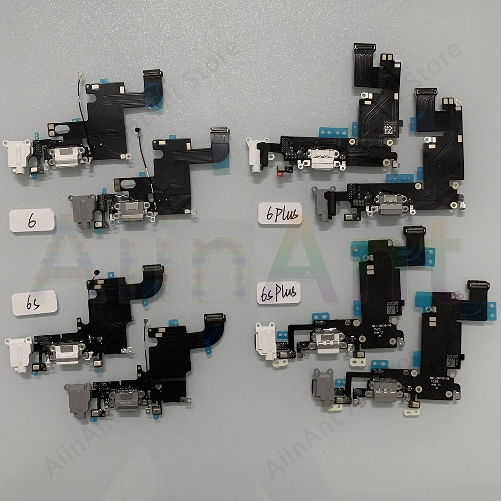 AiinAnt-Porta de Carregamento USB, Carregador Dock Connector, Cabo Flex para iPhone 6, 6s Plus, 5S, SE, Peças de Reparo do Telefone, 2020, 2022
