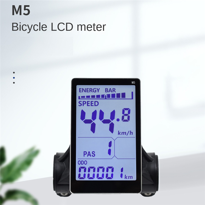 M5 Electric Bike LCD Display Meter 24V 36V 48V 60V E Scooter LCD Panel Screen for Mountain Electric Bike(5PIN)