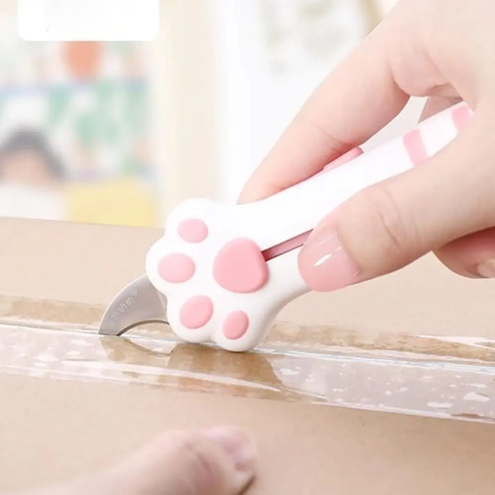 น่ารัก Cat PAW SHARP เครื่องตัดกล่อง Mini แบบพกพา Cat Claw Utility มีดสร้างสรรค์บัญชีมือตกแต่งเครื่องมือตัดกระดาษอุปกรณ์ศิลปะ