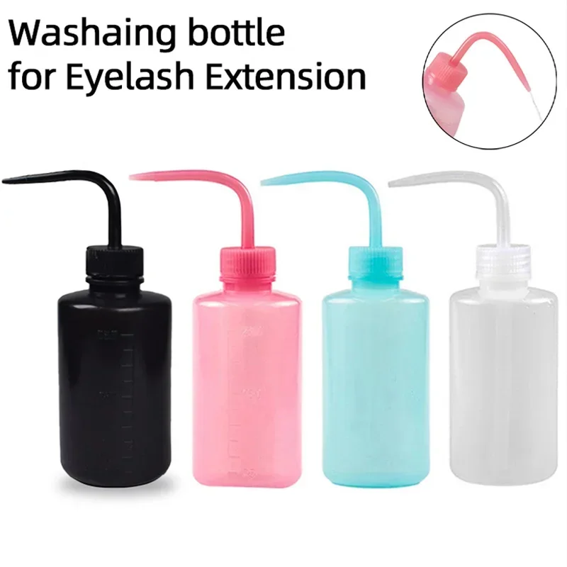 150/250/500ml Eyelash Remover ขวด Eyelash EXTENSION เครื่องมือแต่งหน้าทําความสะอาดขวดโค้ง Spout CLEANER กันน้ํา