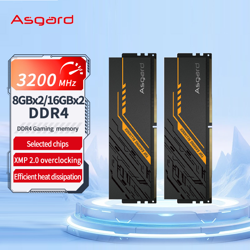 Asgard TUF Co-brand DDR4 RAM PC 8GB 8GBx2 16x2 3200MHz RAM para escritorio UDIMM 1,35v