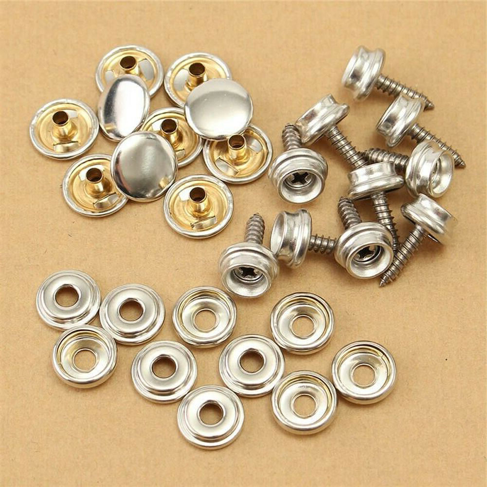 30 Cái/bộ Tích Tắc Dây Đồng Hồ Vải Capos Vít Lều Mềm Thuyền Vải Nắp Dụng Cụ Ổ Cắm Nút Xe Tán Phụ Kiện