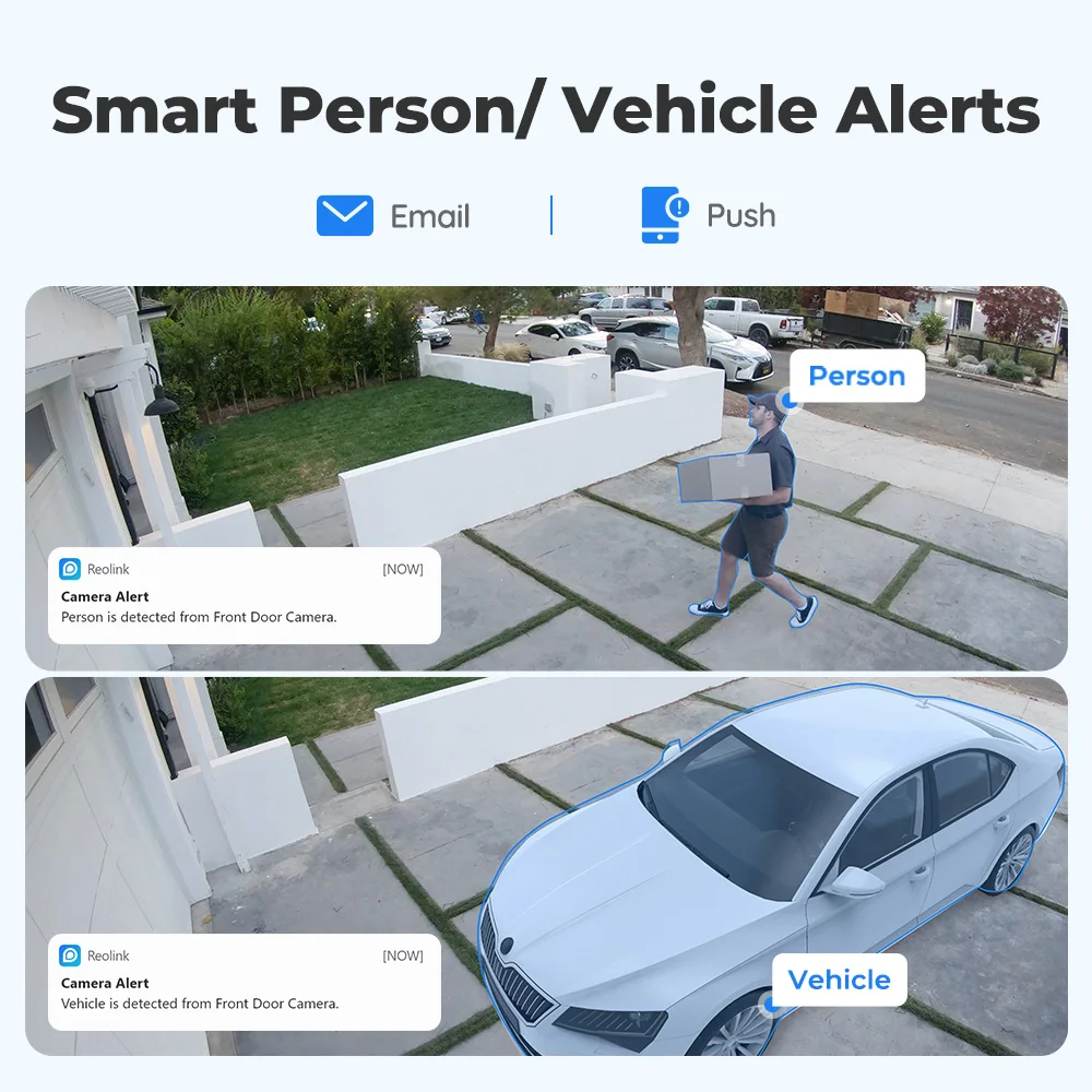 Reolink-cámara de vigilancia IP para exteriores, videocámara de 8mp, 4K, PoE, detección de personas/coches, visión nocturna infrarroja, RLC-810A