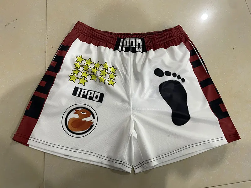 กางเกงขาสั้นอะนิเมะ Hajime NO ippo สำหรับผู้ชายและผู้หญิงแห้งเร็วสบายๆตาข่ายกางเกงยิมขาสั้นขนาดใหญ่สำหรับออกกำลังกายวิ่งออกกำลังกายฤดูร้อน