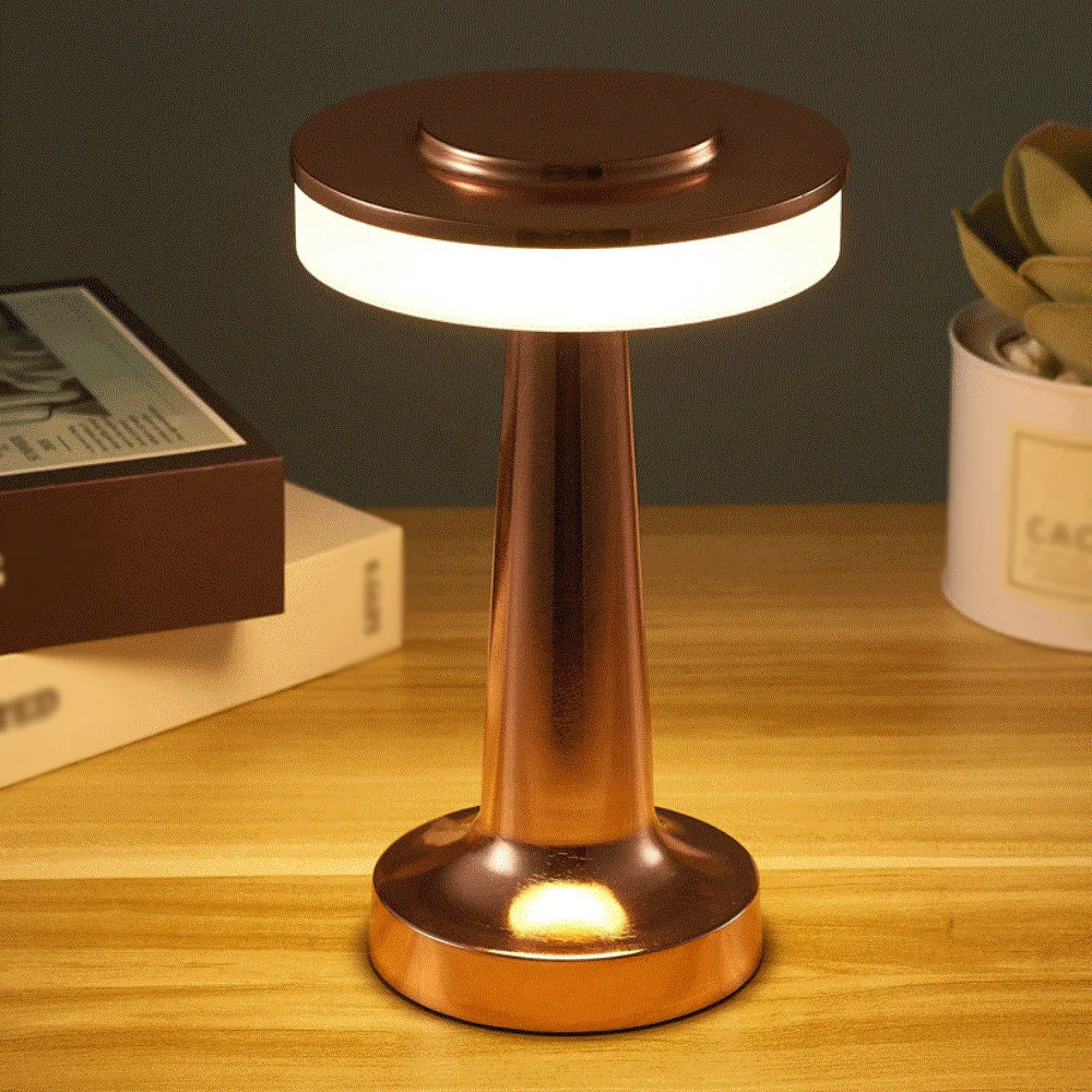 Retro lampa stołowa Led USB akumulator nieskończenie przyciemnialna lampka nocna oświetlenie kempingowe odpowiednie do lampy barowej oświetlenie otoczenia sypialni