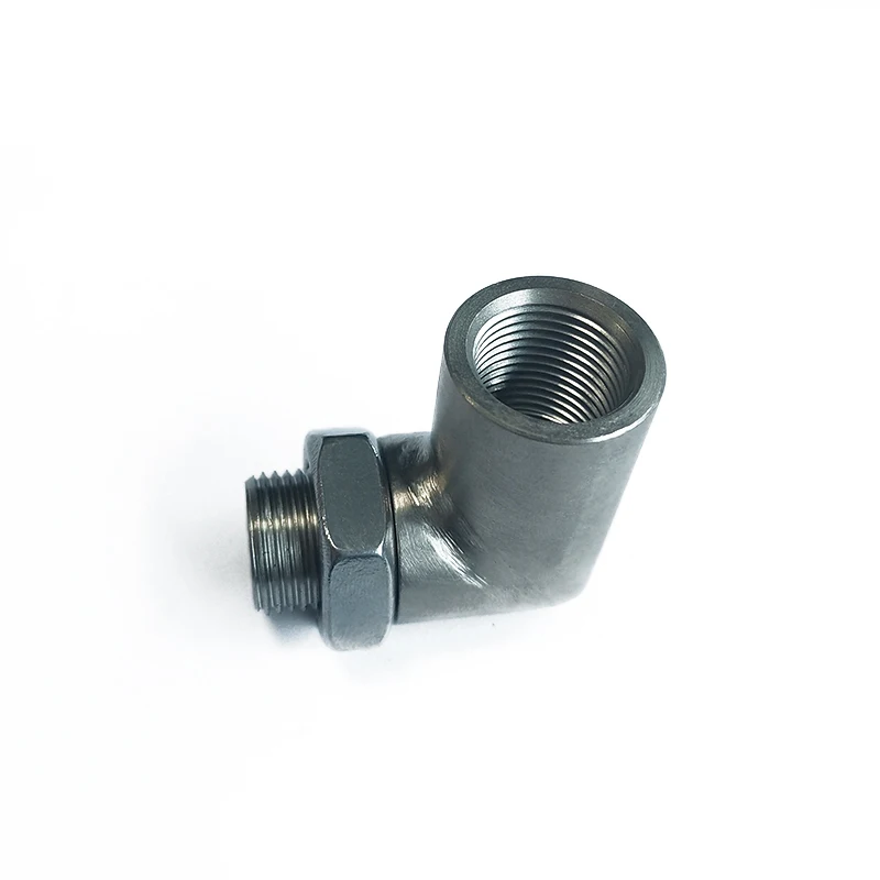 Tubo De Escape De Modificação Universal Do Carro, Interface Do Adaptador Do Sensor De Oxigênio, Conector De Extensão De 90 Graus Com Porca
