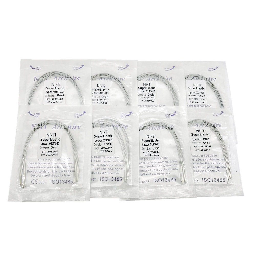 10 ピース/パック矯正歯科超弾性楕円形 Niti ラウンド/長方形アーチワイヤー歯科 Niti アーチワイヤー歯科医製品