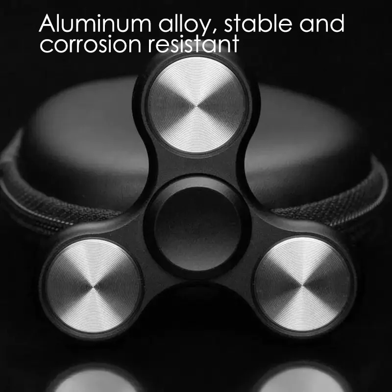 เด็กโลหะ Spinner สามใบความดันนิ้ว Gyro ของเล่น EDC ออทิสติก ADHD นิ้วมือ Gyro แบริ่งโลหะ Decompression คริสต์มาสของขวัญ
