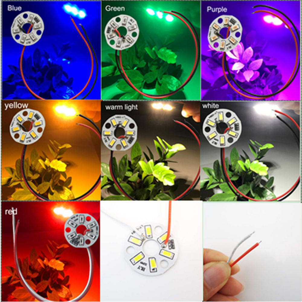 5/10 stks 3 W Kleur LED Chip Kraal Lichten Board Lamp Ronde Transformatie Lichtbron Dia 32 MM Groen Blauw Rood Paars Wit Lamp 5 V