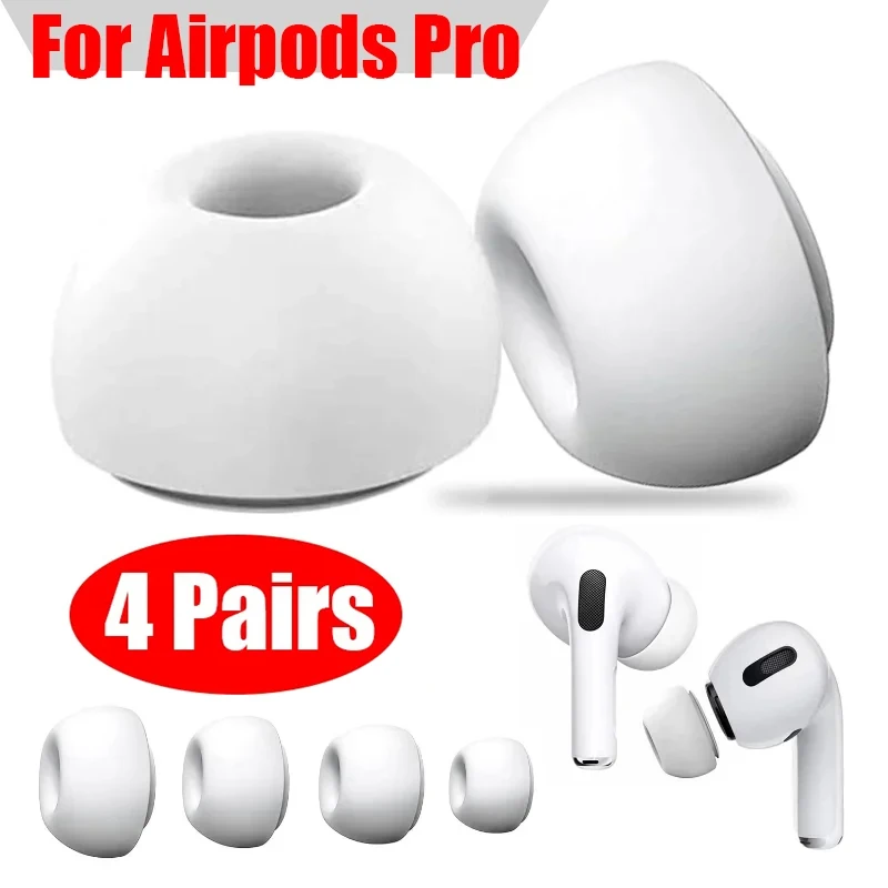 Cubierta de silicona para la punta del oído, cubierta de repuesto para los auriculares, tamaño XS, S, M, L, AirPods Pro 1ª y 2ª generación, 1-4 pares