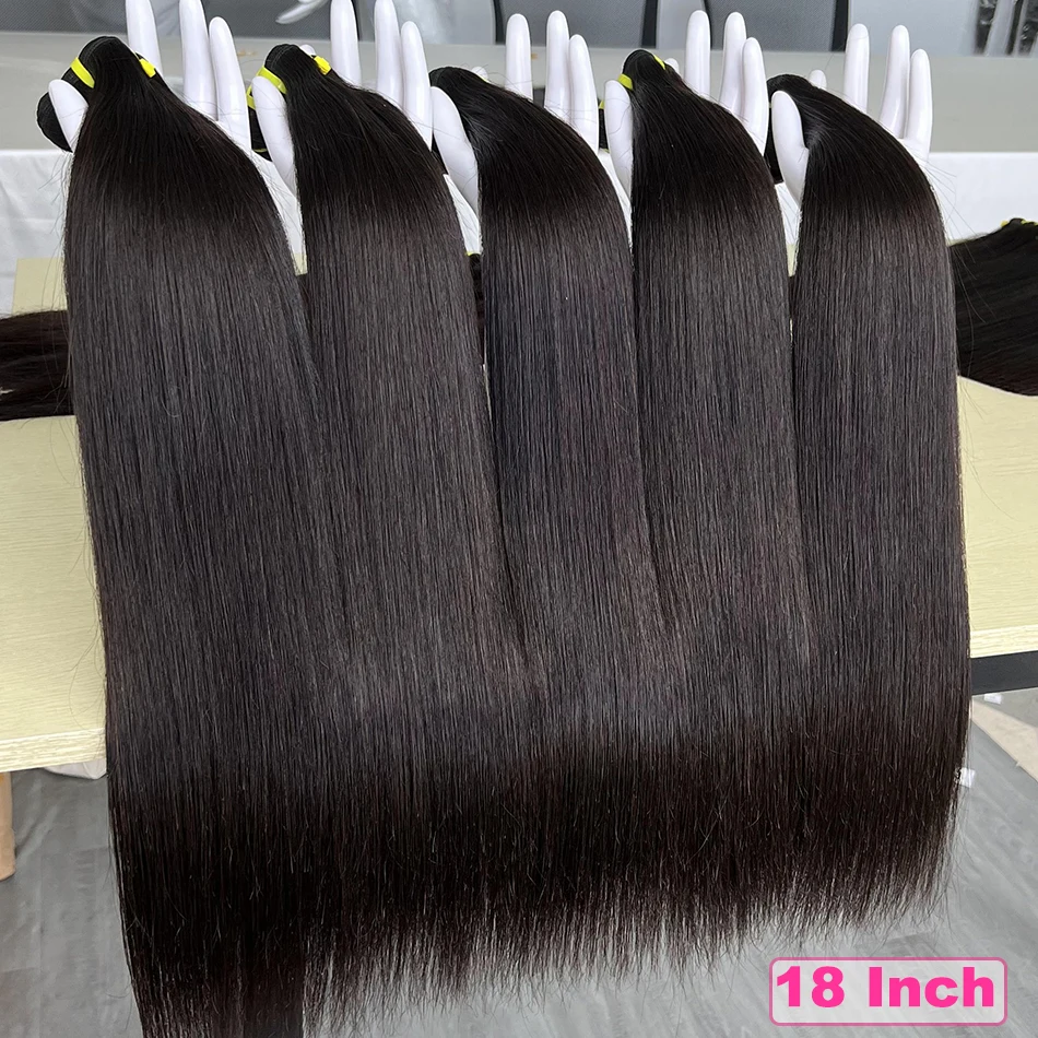 Yiwigs 12a grau osso em linha reta 100% pacotes de cabelo humano vietnamita não processado extensões tecer cabelo cru para mulher