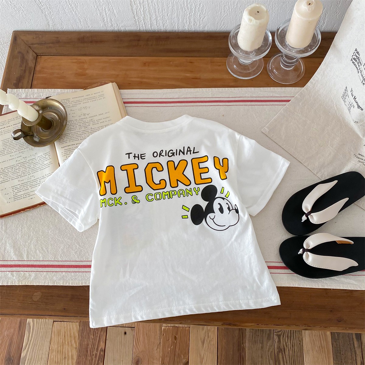 Topolino Abbigliamento per bambini T-shirt Estate stampata Cartoon Moda Manica corta Ragazzi T-shirt Design popolare T-shirt per bambini Girocollo