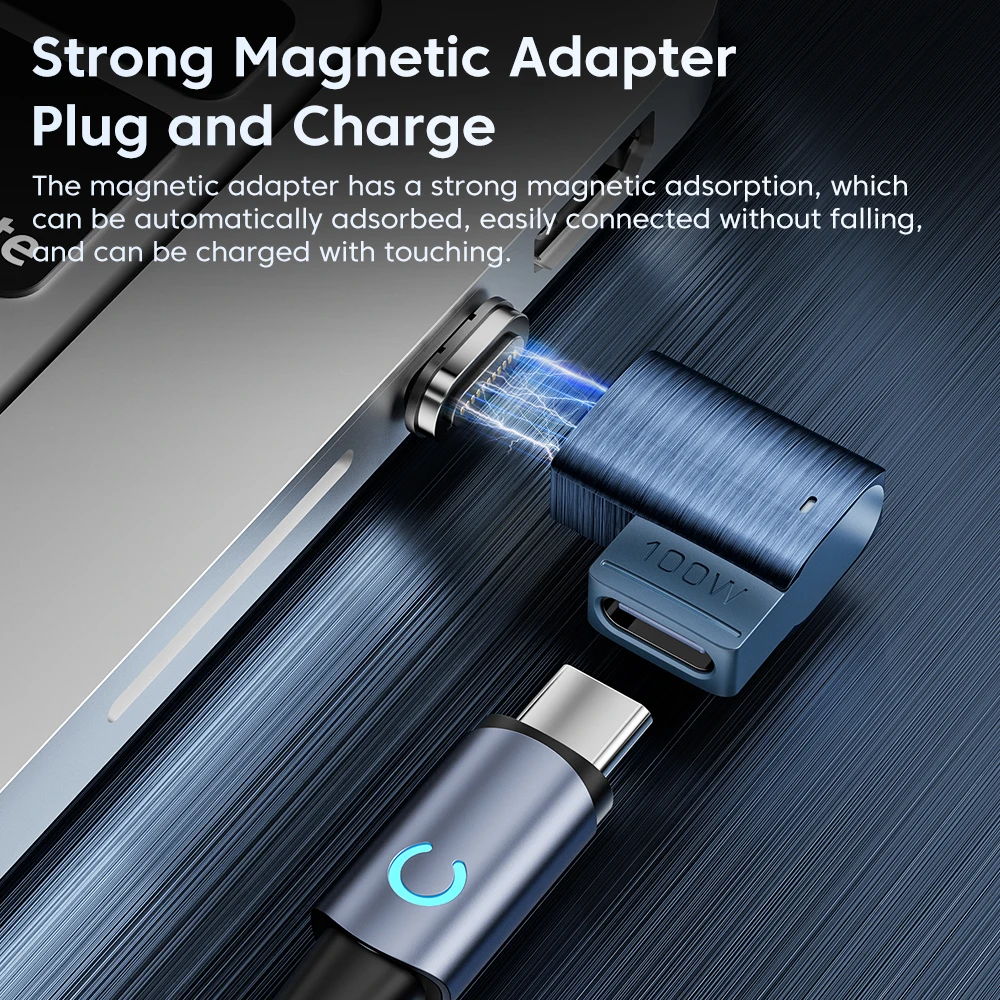 Toocki 100 W magnetischer OTG-Adapter USB Typ C auf Typ C magnetischer Schnellladekonverter für Samsung Xiaomi Huawei MacBook Laptop