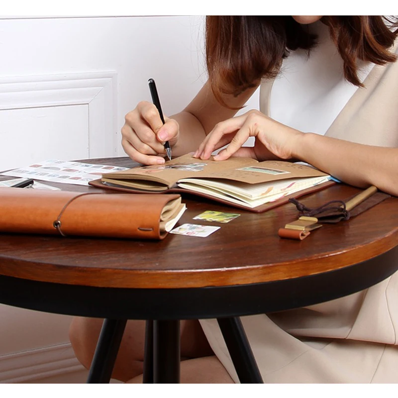 Retro Leather Strap Creative Hand Ledger Creative Multifunctional A6 Retro Portable Travel Loose-leaf Notepad Diary Notebook