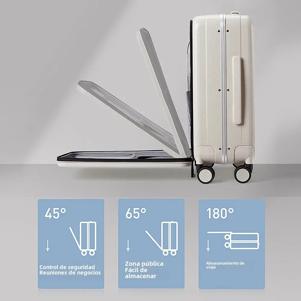 Hanke maleta de mano diseño estético 7mm marco de aluminio equipaje rodante cabina de embarque PC rueda giratoria cerradura TSA 18 "20"