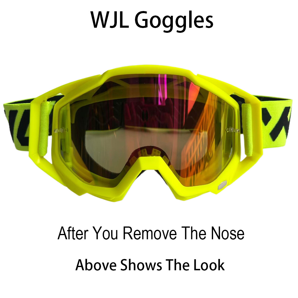 WJL Occhiali da motocross Occhiali da sole da moto Uomo MTB ATV Maschera Protezione antivento Sci Ciclismo Occhiali da corsa fuoristrada