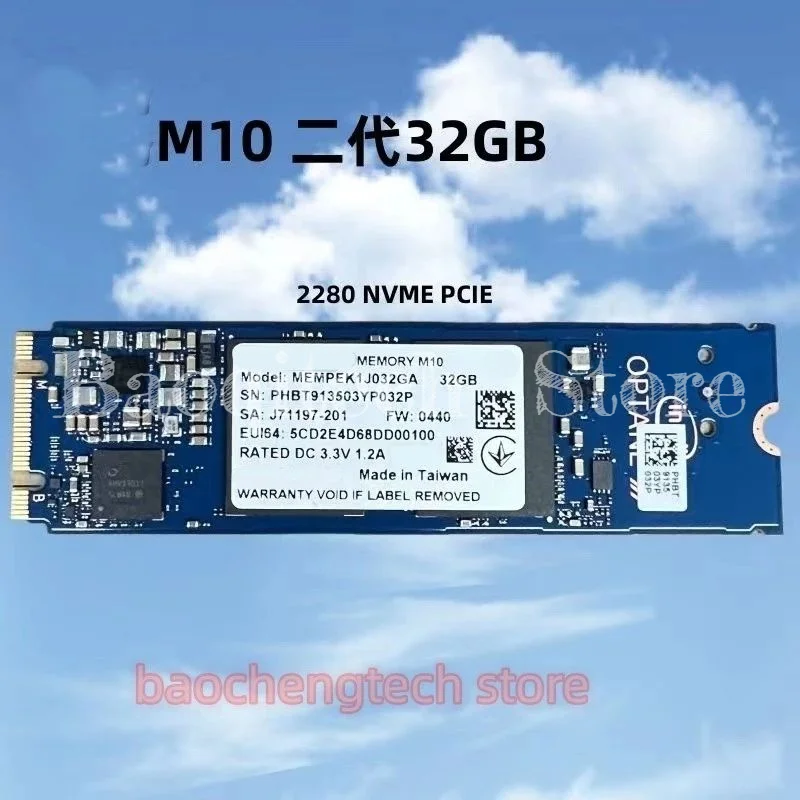 M10 M.2 2280 SSD 64GB 32GB 16GB PCIe M.2 2280 3,0 3D Xpoint NVMe unidad interna de estado sólido para Intel optane 2.a generación