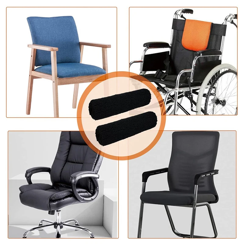 2pcs Armrest Cushion สําหรับ Office เก้าอี้รถเข็นแขนครอบคลุม Office เก้าอี้ Armrest Cushion Walker Handle Pads